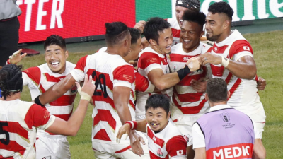 Rugby: Japan close in on q'finals with win over Samoa