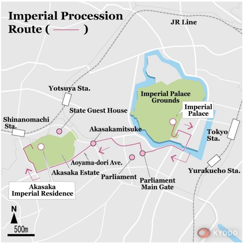 Emperor Empress Parade In Tokyo To Commemorate Enthronement