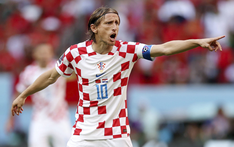 Detail View of the shirt of Luka Modric of Croatia during the 2018