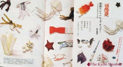 Chopstick-wrapper origami show sense of beauty among Japanese