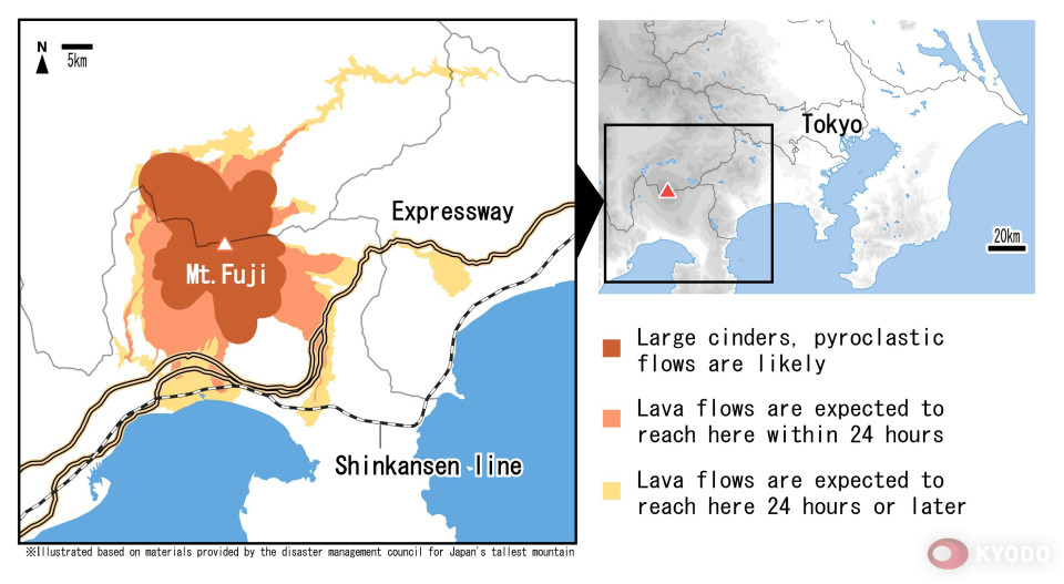 fujiyama volcano map