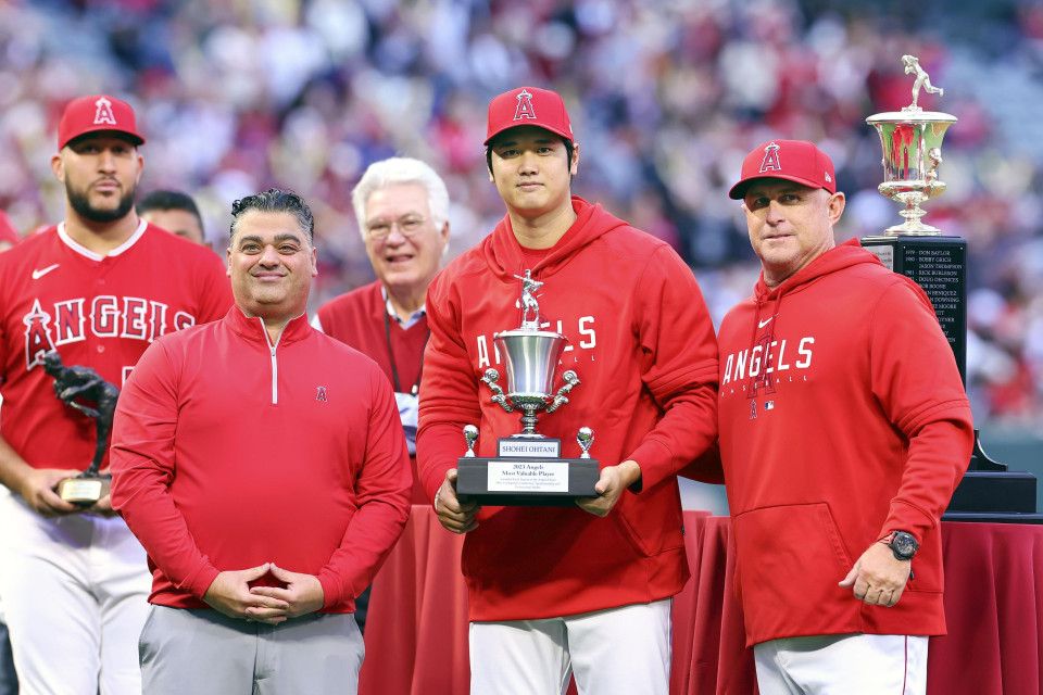 Baseball: Ohtani named Angels' team MVP for third year running