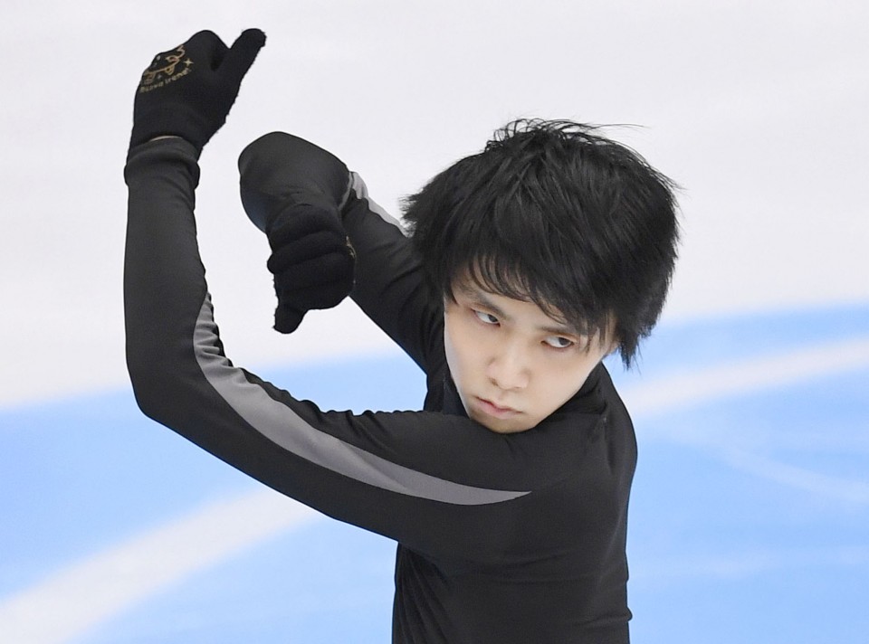 Figure skating Hanyu lands quad lutz in Grand Prix opener practice