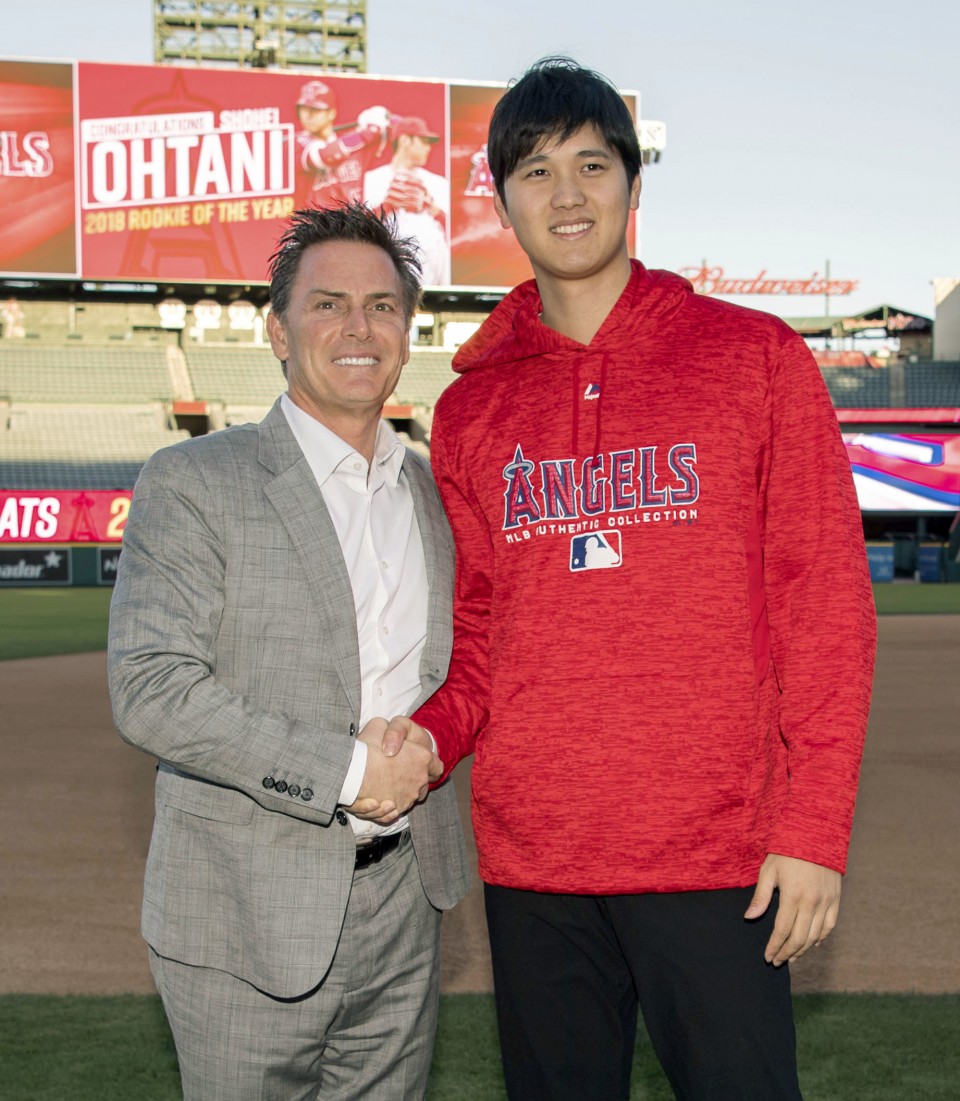 Baseball Shohei Ohtani wins MLB Rookie of the Year Award