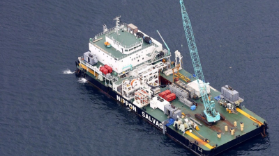 Sunken tour boat raised to near surface off Hokkaido after 1 month