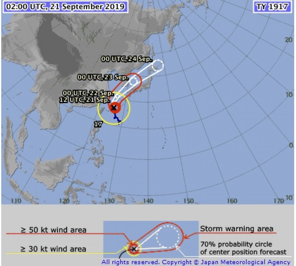Extreme weather warning issued as typhoon approaches Japan