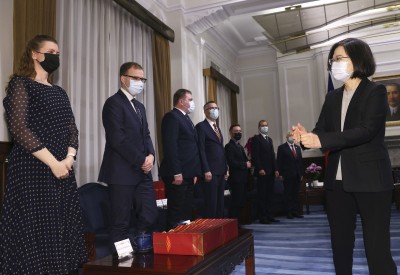 Lawmakers from three Baltic countries visit Taiwan leader Tsai