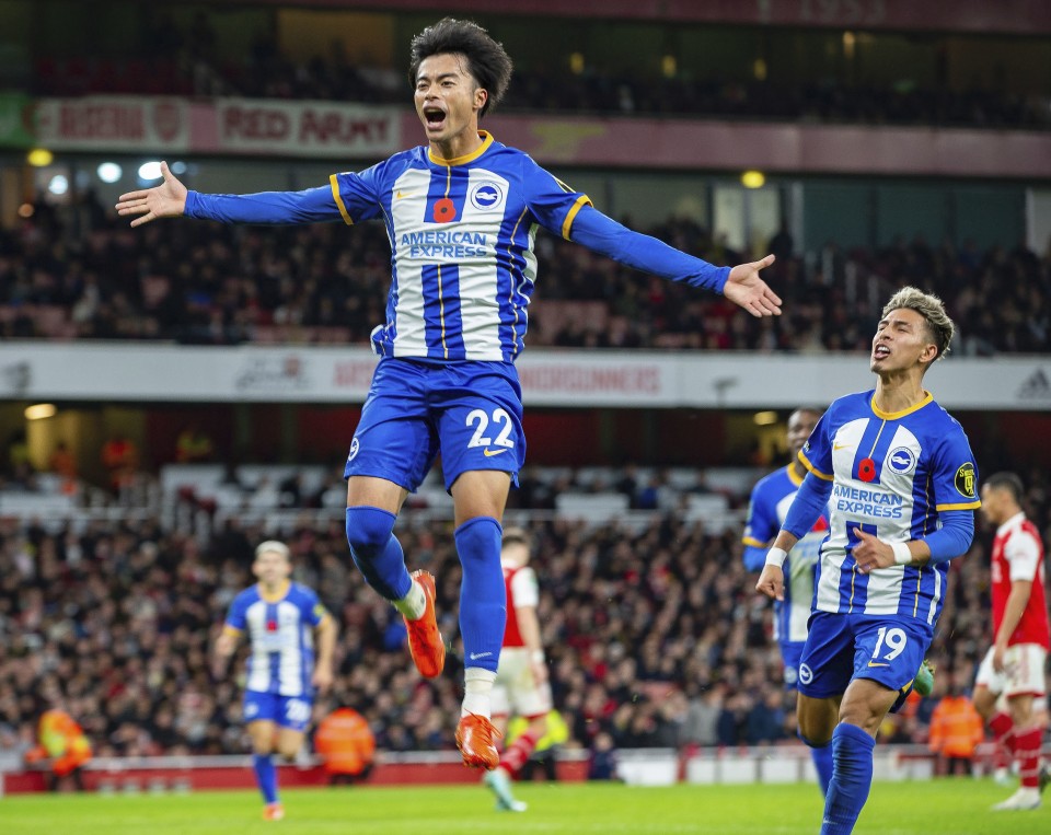 Football: Kaoru Mitoma sparks Brighton to League Cup win over Arsenal