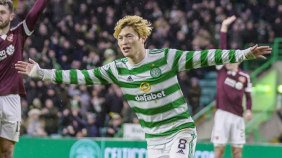 Football: Kyogo Furuhashi nets 8th league goal as Celtic edge past Hearts