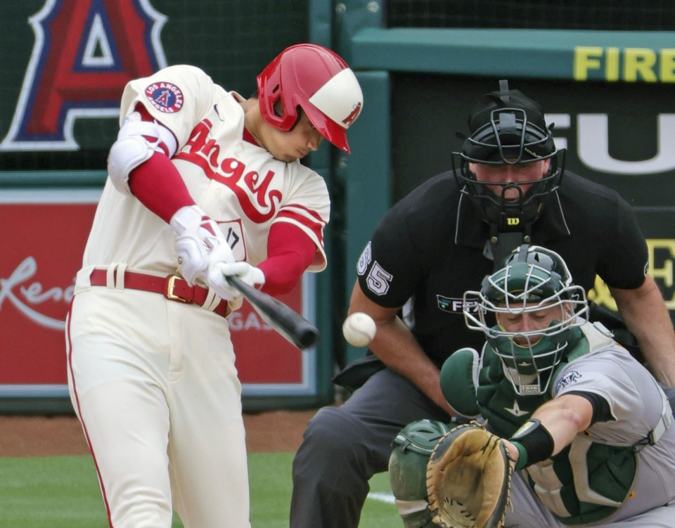 Angels tie MLB record with 7 solo HRs but lose to Athletics