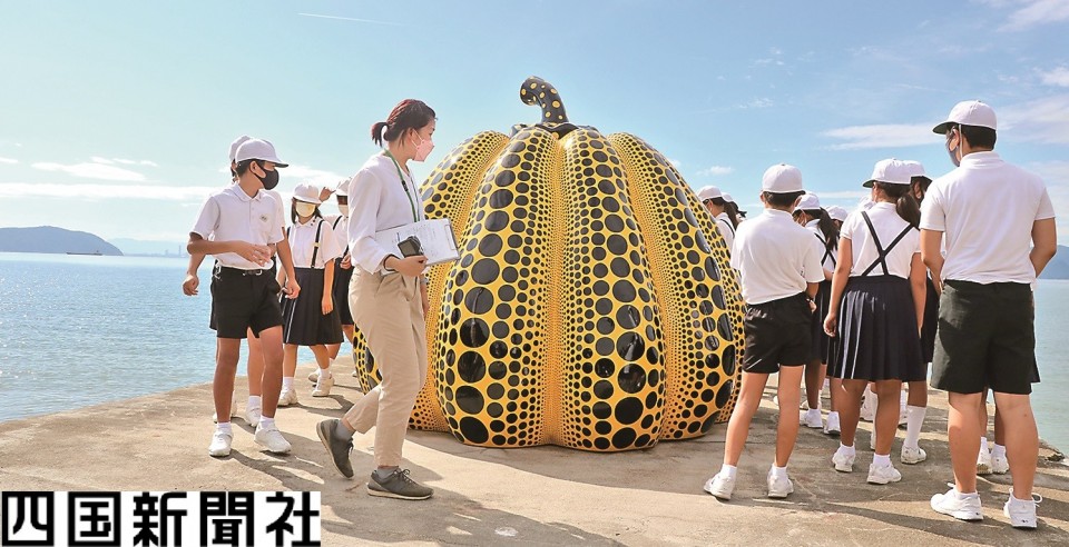 Yayoi Kusama's Pumpkin Sculpture in Japan Is Damaged by Typhoon