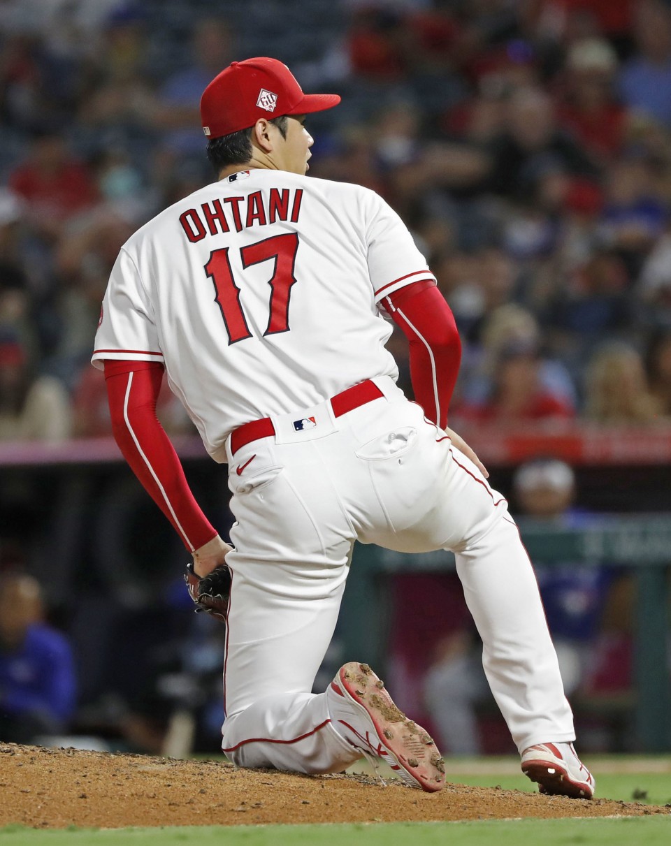 Ohtani hurls 6 innings, doubles in Angels' 6-3 win over Jays