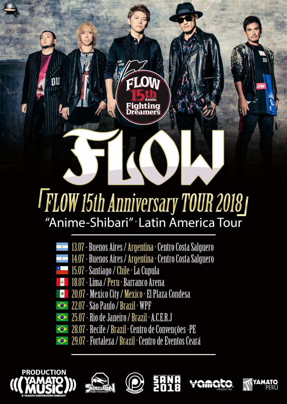 FLOW announces return to Latin America for 15th anniversary world tour